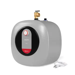 Fogatti 4 Gallon 1440W Electric Mini Tank Water Heater, Wall/Floor Mount, Gray Fogatti 4 Gallon 1440W Electric Mini Tank Water Heater, Wall/Floor Mount, Gray