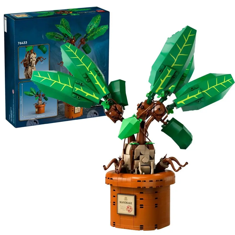 579PCS Creative Mandrake Pot Bonsai Building Blocks DIY Building Block MOC Plant Assemble Bricks Toy Magical Gift For Children Adult