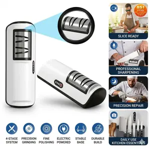 BS1 4-Stage Electric Knife Sharpener: Get BBQ-Ready for Summer! |   Professional Kitchen Sharpening System for Fast & Precise Blade Repair |   Perfect for Home Chefs & Daily Stainless Steel Knives # SummerVibes