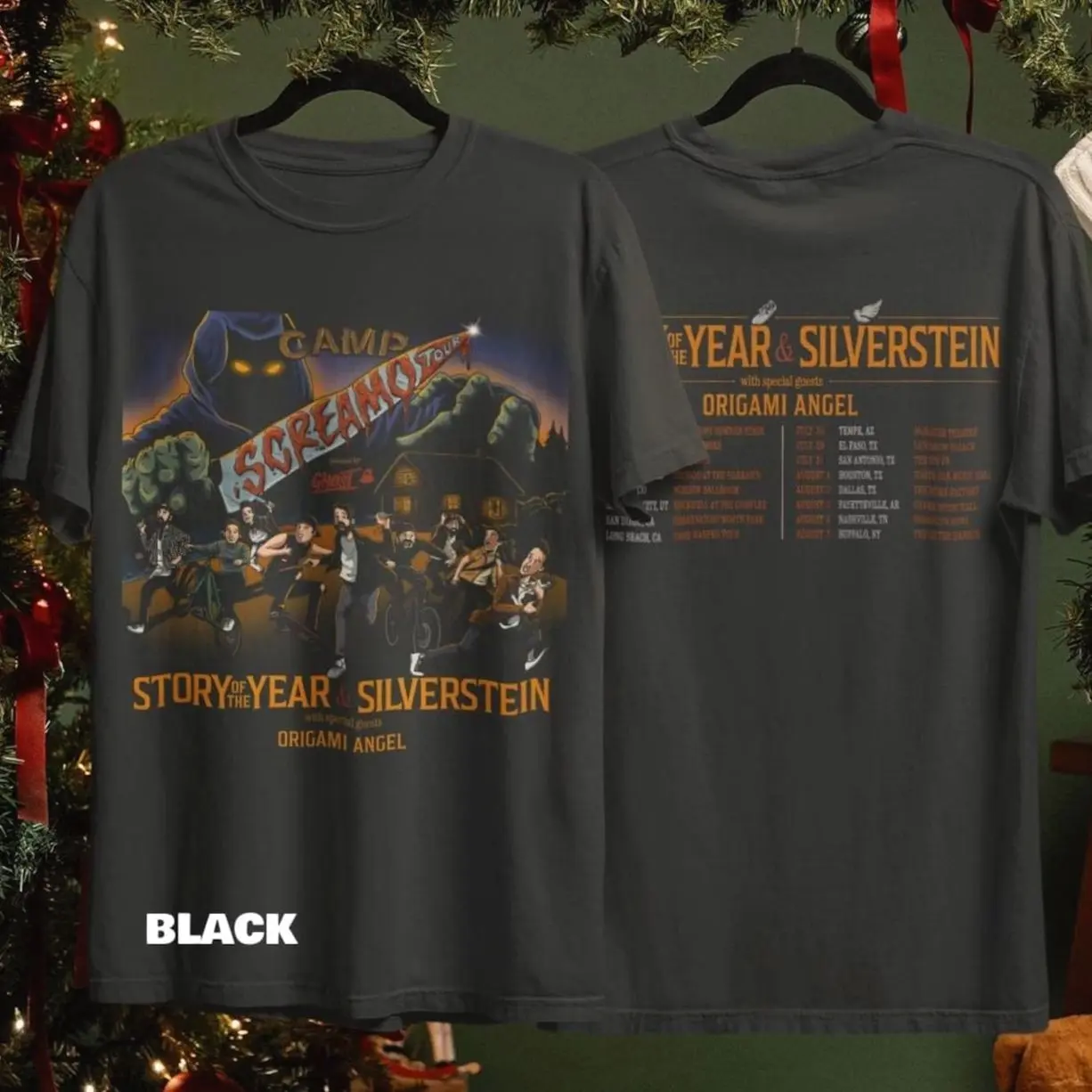 Unisex Silverstein Story of the Year Tour Shirt 2026, Camp Screamo Tee, Post Hardcore Band Merch, Unisex Graphic T-Shirt 3ZC