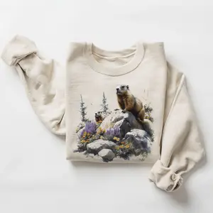 90s Vintage Marmots Outfit - Roaming Marmots in Nature Sweater Boho Unisex Crewneck Sweatshirt