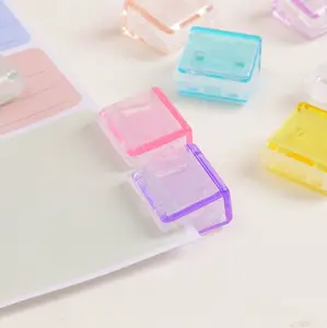 Transparent Binder Clips, Paper Organizer Clips, Document Sorting Clamps, File Holder Clips, Push Clips for Papers, School Test Paper Organizer, Office Supplies, Study Notes Classification Clips