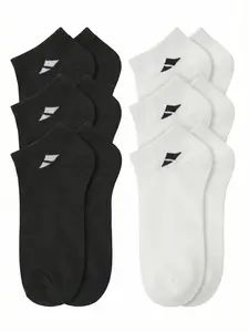 Unisex Casual Outdoor Socks, & Solid Color, 2/5/6 Pairs Pack, All-Season Comfortable Short Socks for Men and Women