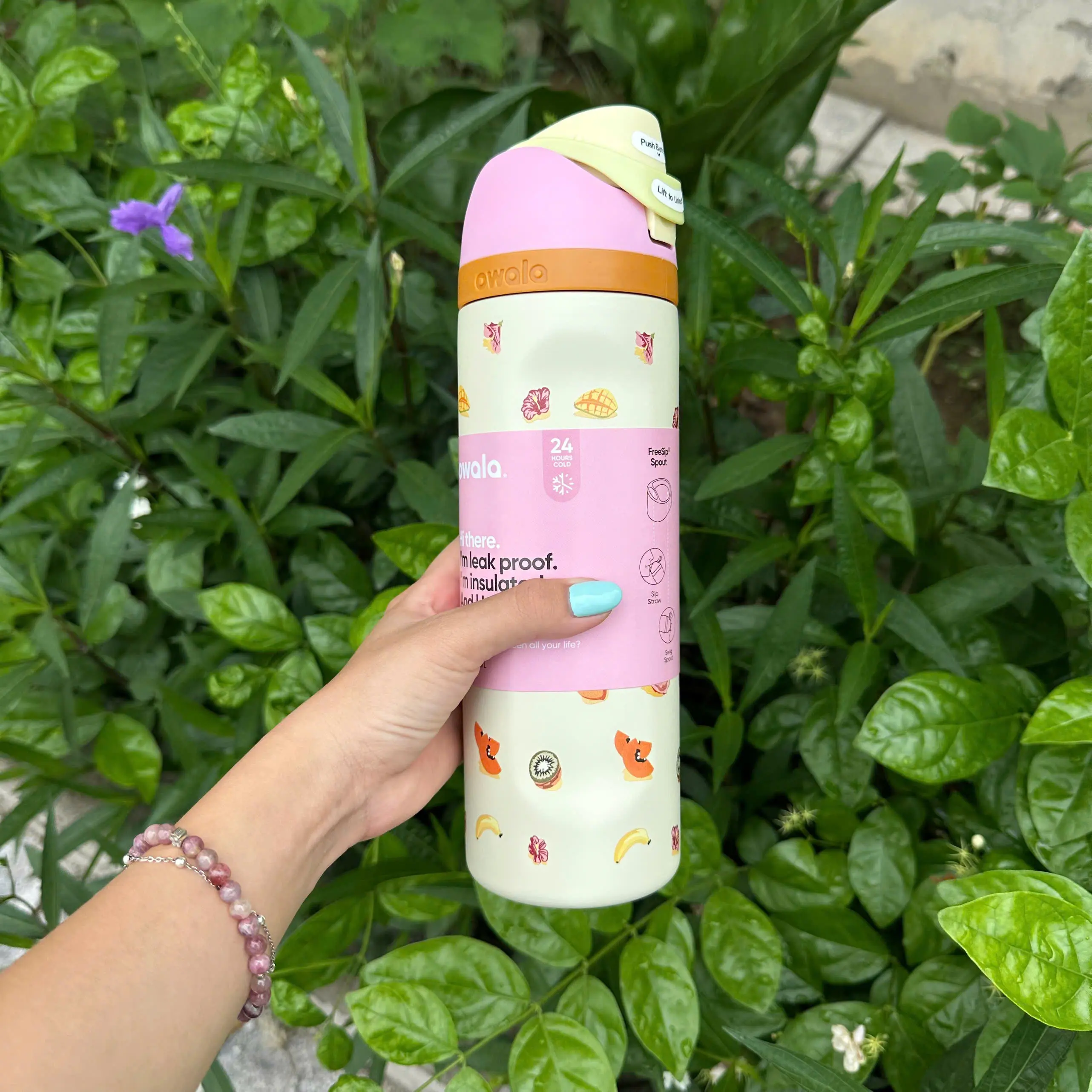 NEW Owala Birthday Bash Just Ripe 24oz Stainless Steel FreeSip Water Bottle