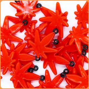 Red Weed Custom Bead Charms