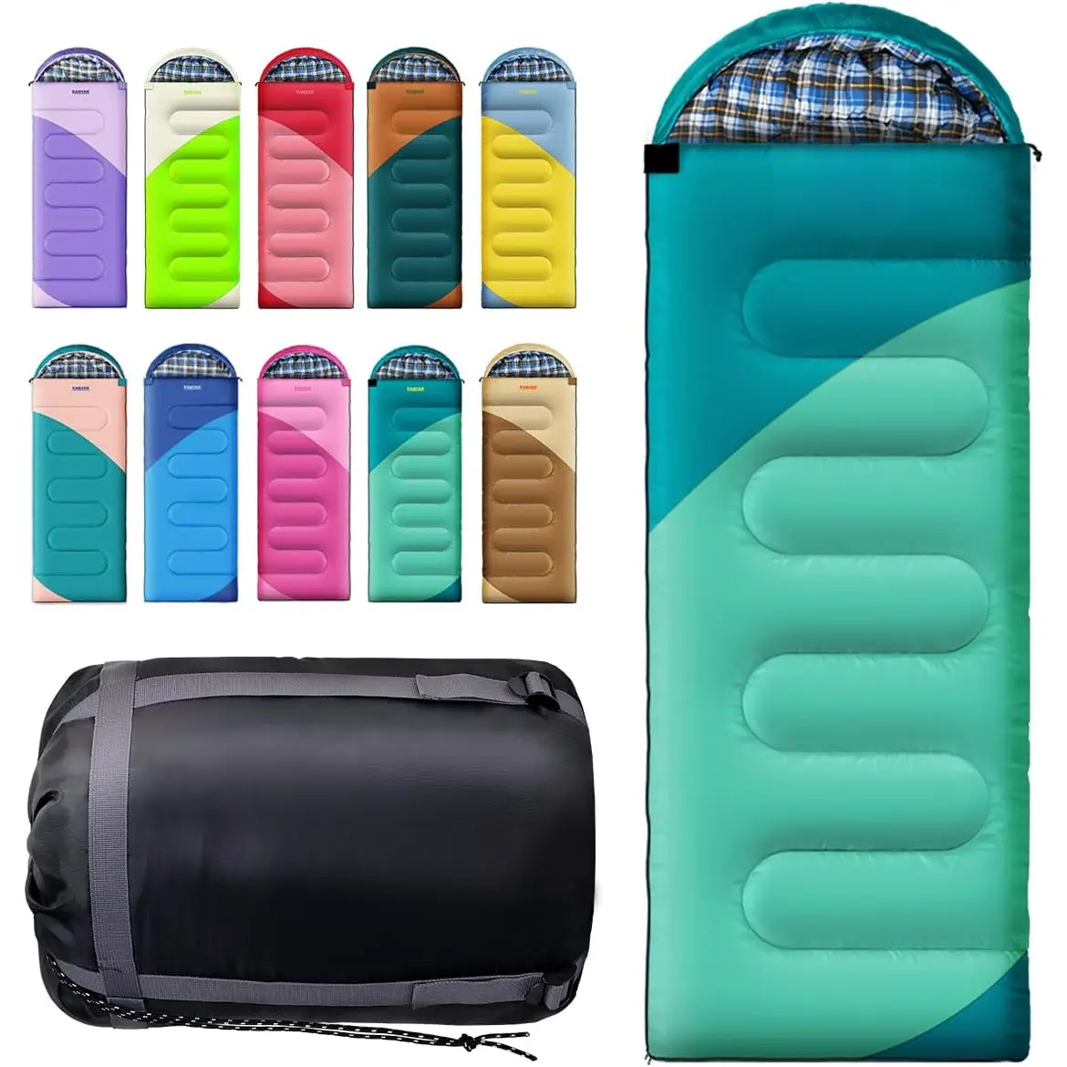 Camping Sleeping Bag, 32? Sleeping Bags for Adults  Teens Cold Weather Warm Sleeping Bag Winter for 3-4 Season Camping, Camping Gear Equipment, Traveling, and Outdoors