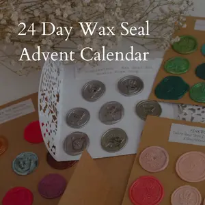 Wax Seal Advent Calendar – 24 Days of Unique Designs & Colors | Advent Calendar | Paper Crafts Advent Calendar | Journaller Advent Calendar