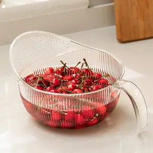 Rice Washer Beans Washer, Multifunctional Drain Basket, Fine Mesh, Rice Strainer with Handle, BPA-Free Basket for Salad, Cooking, Fruit & Food Prep, Kitchen Tool
