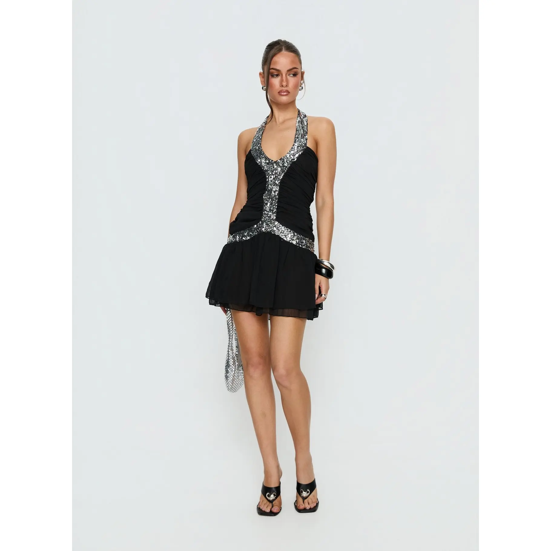 nude dress black lace Nude Strapless Gown with Black Lace Overlay – RefindStyle main image 1