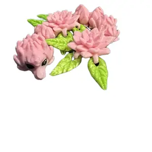 3D Printed Baby Serenity Dragon Unique Multi-Colored Articulated Figurine for Home Decor Fantasy Gift for Lovers Ornaments Decorative Sculptures 5.5" Long