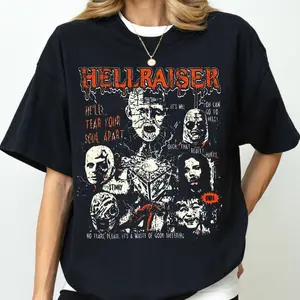 Vintage Hellraiser Halloween Shirt, Halloween Killers Character Shirt, Scary Movies Shirts, Halloween Shirt