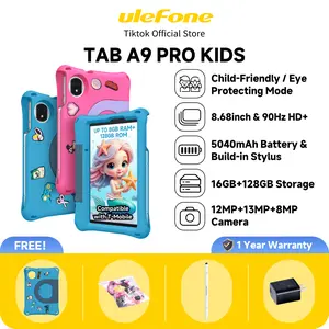 Ulefone Tab A9 Pro Kids Tablet, 8.68" Eye Protection Screen, Parental Control, Drop Proof Case, 8GB+128GB, Long Battery, Educational Tablet for Toddlers/Online School