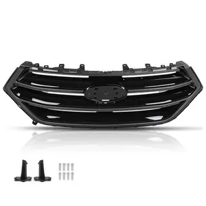 Front Bumper Upper Grille W/ Camera Hole Fit For 2015 2016 2017 2018 Ford Edge
