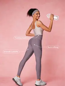 Fanka Body Sculpt Leggings 2.0 - Reversible Wear, Tummy Control, Breathable Fitness, Seamless Gym, Stretchy Soft Leggings, Stretchable Activewear
