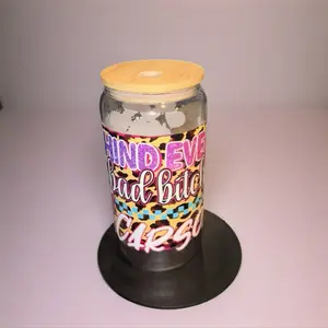 16 oz Glass Tumbler with Bamboo Lid & Plastic Straw Reusable Fashionable Design for On-the-Go Drinks Hand Wash Only Clear View Natural Touch Complete Drinking Solution