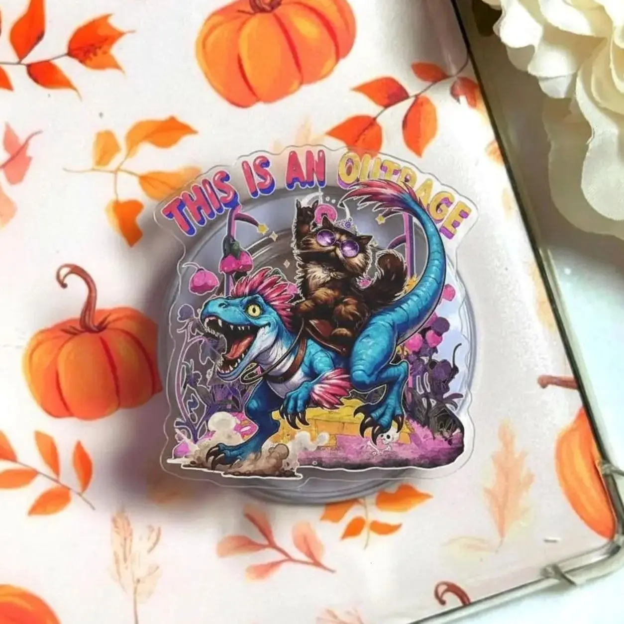 This Is An Outrage! Vintage Phone Grip, Princess Donut & Mongo Magsafe Holder, Dungeon Crawler Carl Fan eReader Kickstand, Funny LitRPG Bookish Gift