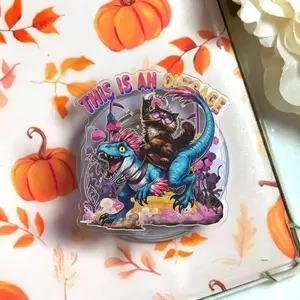 This Is An Outrage! Vintage Phone Grip, Princess Donut & Mongo Magsafe Holder, Dungeon Crawler Carl Fan eReader Kickstand, Funny LitRPG Bookish Gift