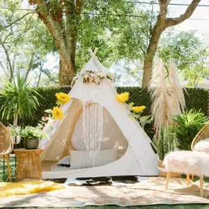 Outdoor Indian confortable camping pyramid cotton wild luxury waterproof tent Teepee tent