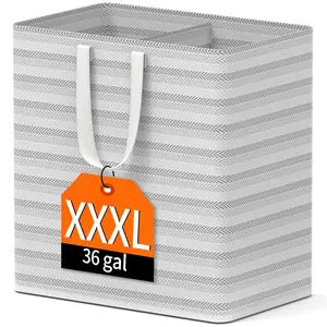 136L Laundry Hamper for Home Use Bathroom Storage Rack Large Capacity Clothing Storage Basket Dirty Clothes Basket Essential Household Item