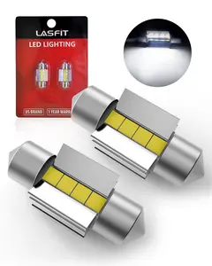 Lasfit 31MM LED Car Ambient Light Bulbs - DE3175, DE3021, 6428 Fit for Car Interior Door, Courtesy, Luggage Compartment (2 Bulbs)