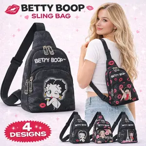 Betty Boop Sling Bag Mini Backpack Crossbody Cute Small Bag for Travel Daily Use 4 Designs