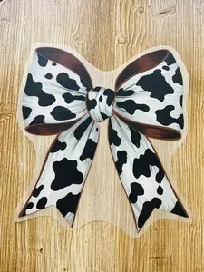 Cow Print Bow Direct Print Film Transfer - High-Quality Print Transfer