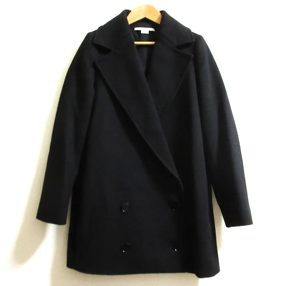 Pre-owned Stella McCartney Wool Small Leather Goods Double Breasted Coat