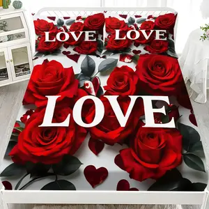 Bed Sheet Set (1 Fitted Sheet + 2 Pillowcases), Modern Style, Comfortable and Aesthetic, Suitable for Dorms and Hotels, All Seasons, Bed Sets Supplies