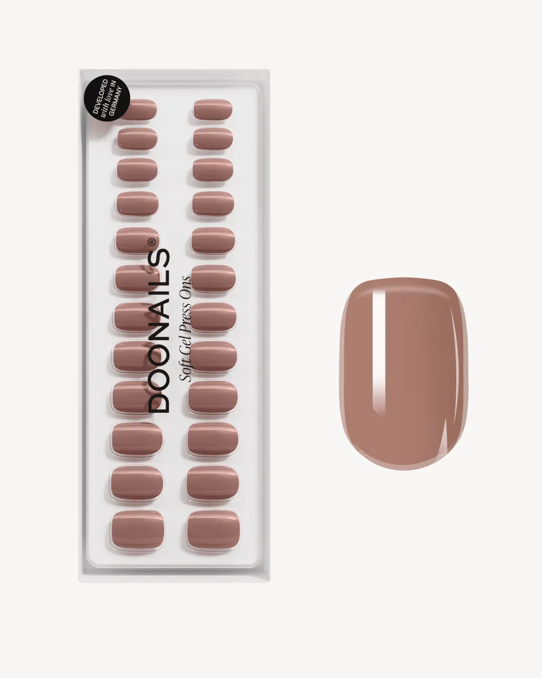 Espresso Extra Short Square Soft Gel Press Ons