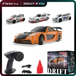 Hotfree 1/43 Mini RC Drift Car, 4WD High Speed Remote Control Racing Car, Race Model RX7 Indoor Play, 2.4GHz Full Proportional Throttle Steering, Drifting Hobby RC Toy for Adult, Birthday Christmas Gift for Boys