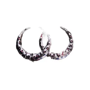 Animal Print Hoop Earrings
