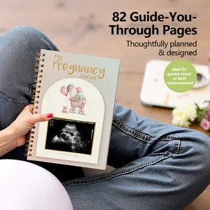 82pages Pregnancy Journal Memory Book, Pregnancy Announcement, Pregnancy Book for Gift, Pregnancy Journals for New Moms, Pregnancy Announcements with Sonogram Photo, Mom Book Diary, Pregnancy Milestones, Through Third Trimester Milestone Tracker