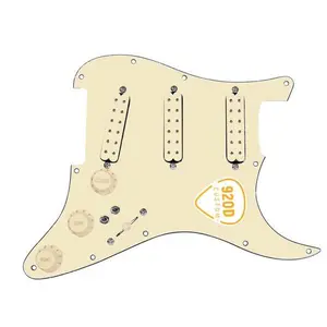 920D Fiesta Polyphonics CREAM Loaded Pickguard 7-Way/2-Toggle for Fender Strat