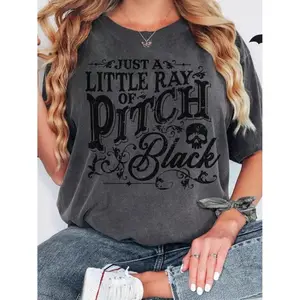 Stylish Women's Letter And Skull Print Round Neck Short Sleeve Fitted T Shirt For Casual Daily Streetwear All Seasons