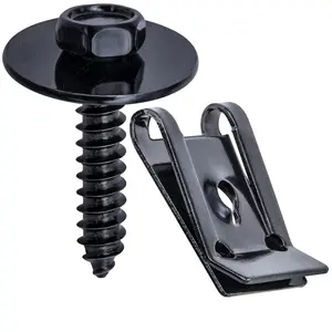 20 Sets M4.2 Universal Fender Liner Engine Splash Shield Hex Head Screw & U Nut Kit For GM,Chevy,Ford,Buick,Jeep,Chrysler-Multipurpose-Type A