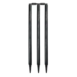 Bratla Cricket Stumps Black Wickets Wooden Stumps High Quality Set of 3