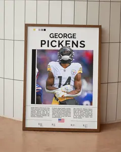 George Pickens Poster, Sports Room Art, Football Print( Unframed-Print Only )