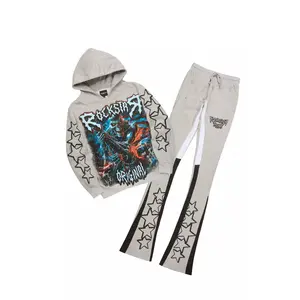 Krio Heather Grey/Black Hoodie/Super Stacked Track Set