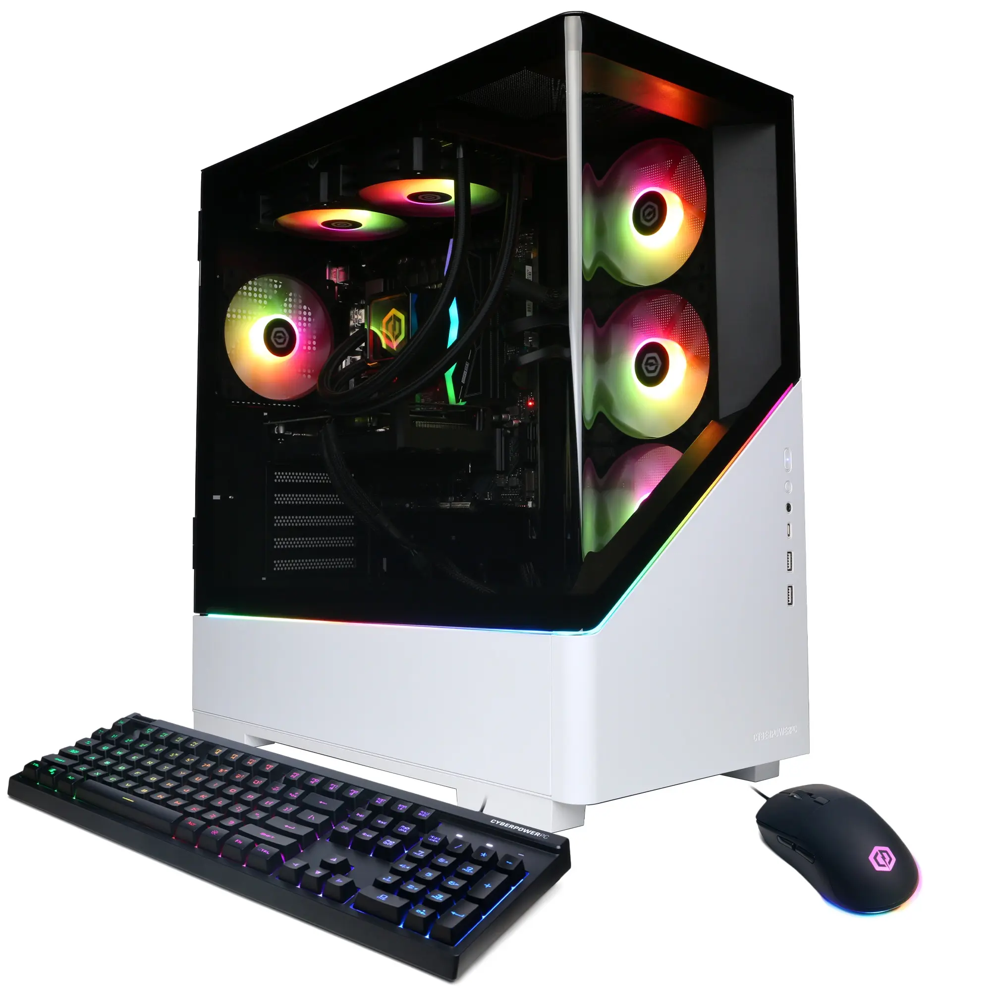 CyberPowerPC SLC10000CPGV22 Gaming Desktop PC, Intel Core Ultra 7 265F, 16GB DDR5, GeForce RTX 5060 8GB, 2TB PCIe 4.0 NVMe SSD, WiFi/BT, RGB Gaming Keyboard/Mouse & Windows 11 Home