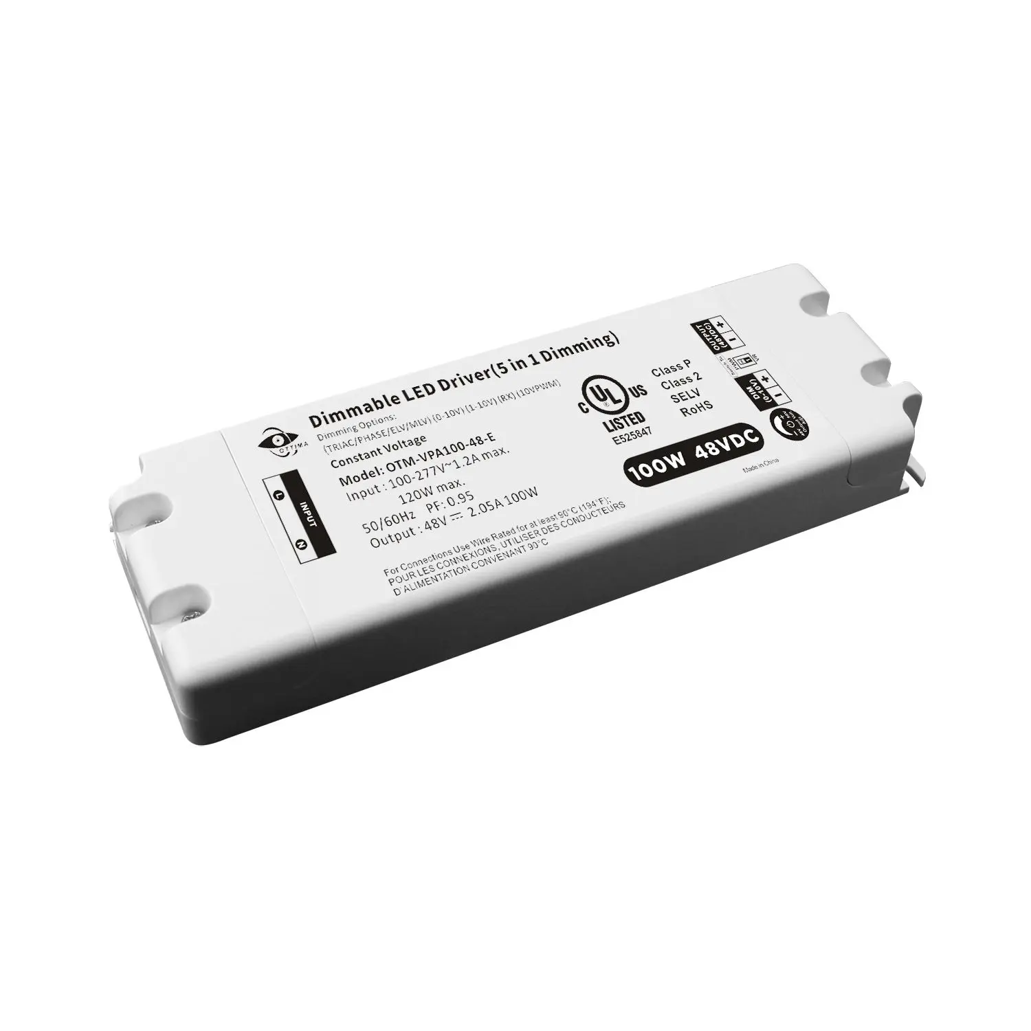30W DALI Dimmable LED Driver 12V/24V — TRIAC Compatible, ETL Listed- 7 Year Warranty