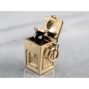 Vintage Enamel Jack in The Box Charm