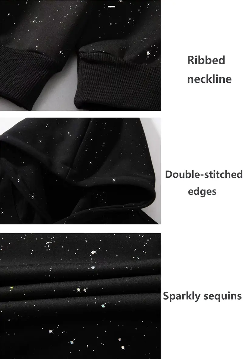 TELLFUN- 2026 NEW Men's Sequined Hooded Sweatshirt with Zipper and Pockets, Long-Sleeved Hoodie with Pockets, Casual Streetwear Style, Perfect for Daily Wear fall clothes black zip hoodies men Menswear Tops TELLFUN- 2026 NEW Men's Sequined Hooded Sweatshirt with Zipper and Pockets, Long-Sleeved Hoodie with Pockets, Casual Streetwear Style, Perfect for Daily Wear fall clothes black zip hoodies men Menswear Tops