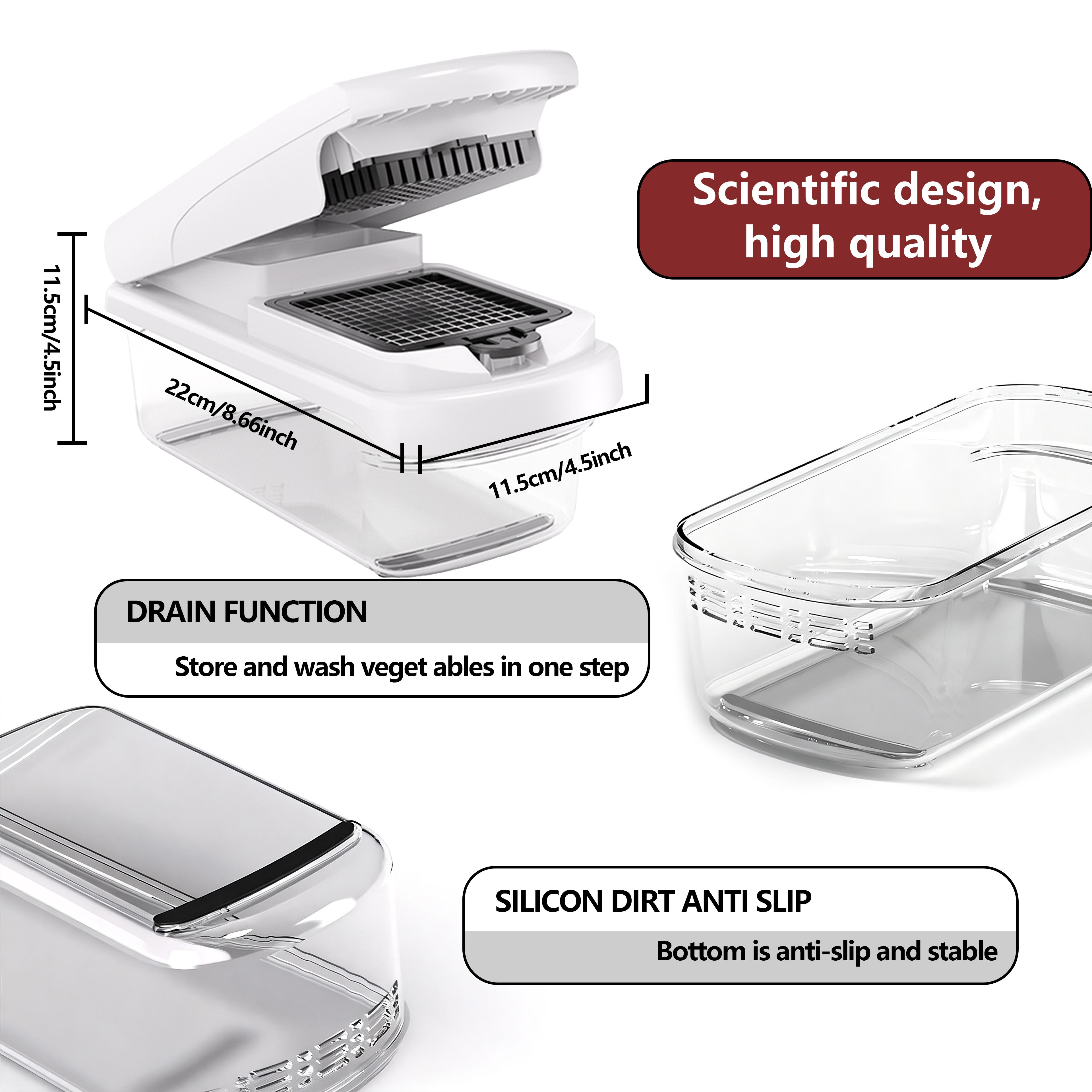 Snofrid Vegetable Chopper,15-in-1 Multifunctional Food Chopper,Professional Onion Chopper with 8 Blades,Vegetable Cutter with Container for Salad,Potato,Carrot,and Garlic; Essential Kitchen Tool Snofrid Vegetable Chopper,15-in-1 Multifunctional Food Chopper,Professional Onion Chopper with 8 Blades,Vegetable Cutter with Container for Salad,Potato,Carrot,and Garlic; Essential Kitchen Tool