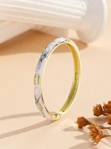 Elegant Enamel Cloisonné Dragonfly Bracelet, Fashionable Bangle for Women, Casual Jewelry Gift, All Season Fashion Accessory
