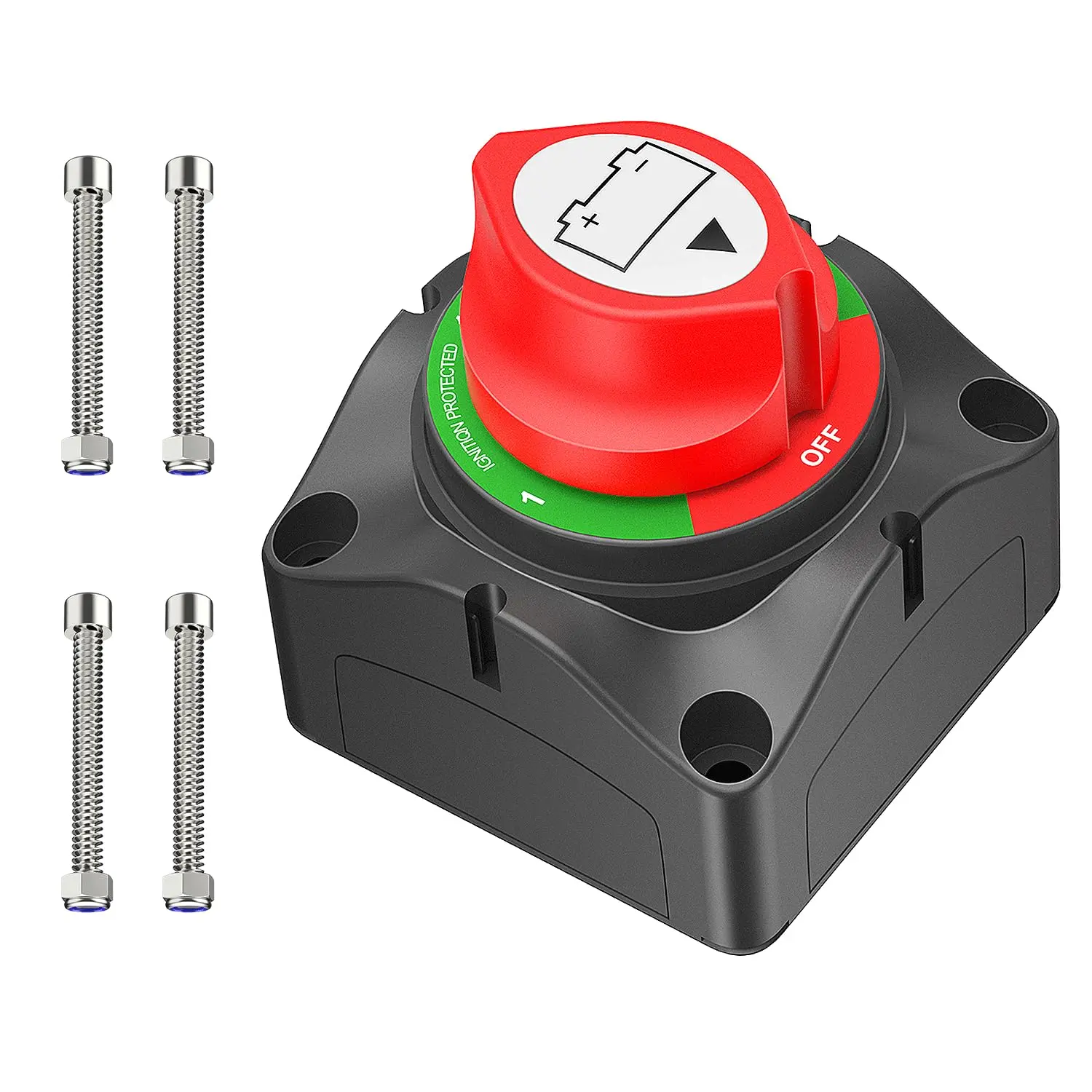 Nilight 1-2-Both-Off Battery Switch, 12V-48V Battery Disconnect Master Cutoff Switch for Marine Boat Car RV ATV UTV Vehicle, Waterproof Heavy Duty Battery Isolator Switch