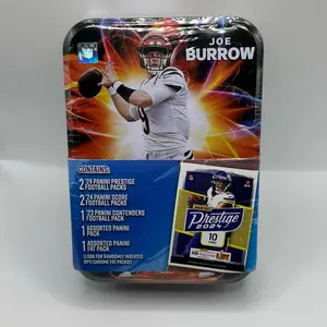 2024 Prestige and Mystery Football Tin - 2 ‘24 prestige packs - 2 ‘24 Score packs - 1 ‘23 Contenders pack - 1 Assorted Panini pack - 1 Assorted Panini Fat pack