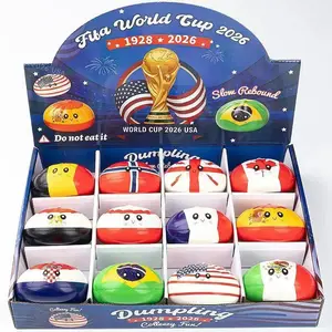 Wo*ld Cup 2026 Country Ball Slow Rebound Squishy | Cute Dumpling Stress Relief Squeeze Toy, Desk Decor The gift box packaging makes it suitable for gifting.