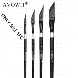 Professional Watercolor Brush Set, Tapered Design with Imported Nylon Hair, Birch Wood Handle, Soft and Durable for Watercolor and Acrylic Painting, Acrylic Paint Brushes