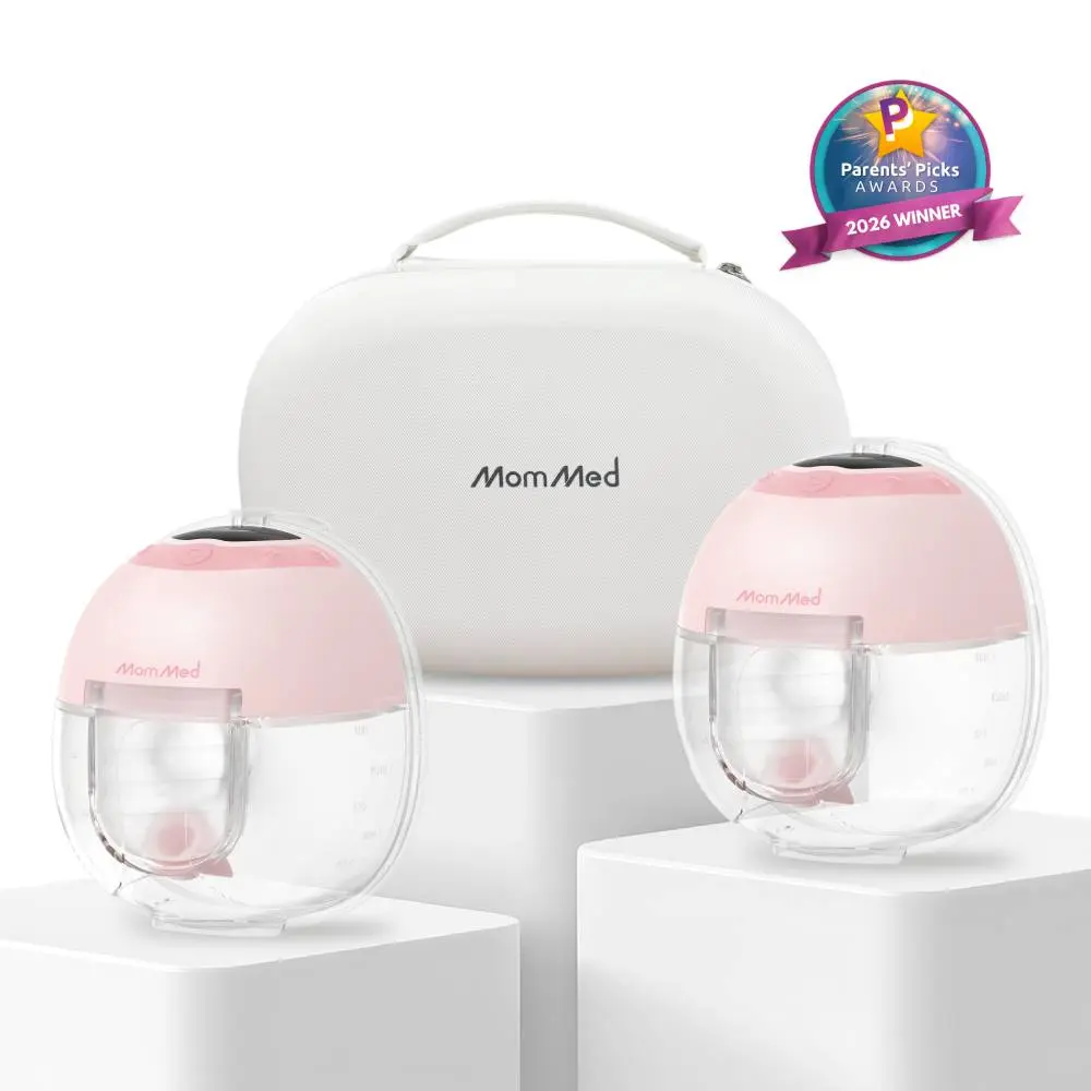 MomMed S33 Luma Built-In Night Light & Pain-Free Breast Pump For Night Pumping,Wearable Breast Pump, Electirc Portable Breast Pump, Breastfeeding Pump with 4 Modes & 9 Levels, 17/19/21mm Flange Inserts Babypump