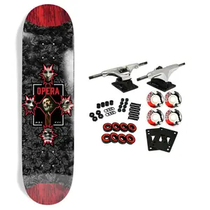 Opera Skateboard Complete Control Pop Slick Black/Red 8.38" x 32.4"